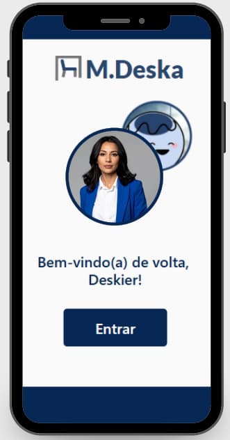 Imagem do aplicativo M.Deska em celular